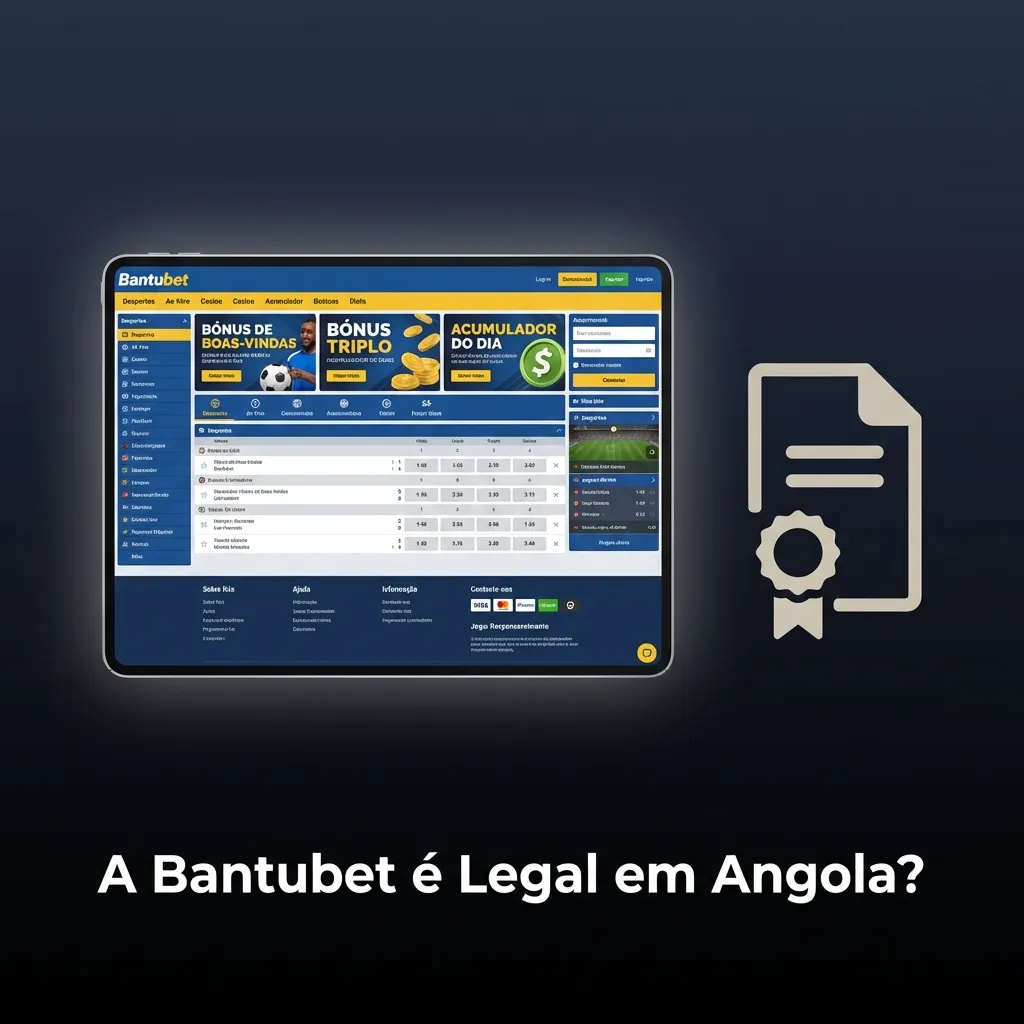 Bantubet legal license document from Angola's IRAJ regulatory authority for sports betting and casino games